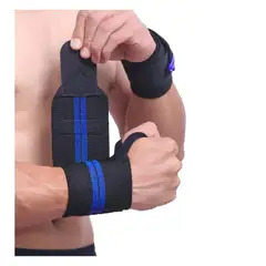 GENERICO - Muñequera de Potencia Elastica Azul  Para gym