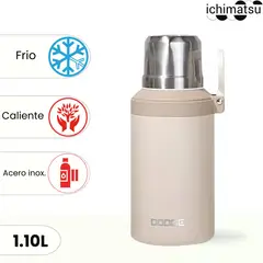 Ichimatsu - Termo de Acero Inoxidable Office Beige 1.1 L