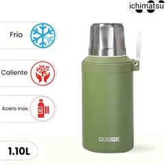 ICHIMATSU - Termo de Acero Inoxidable Office Verde 1.1 L