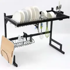 GENERICO - Escurridor Organizador de Platos de Cocina 65x52x32cm