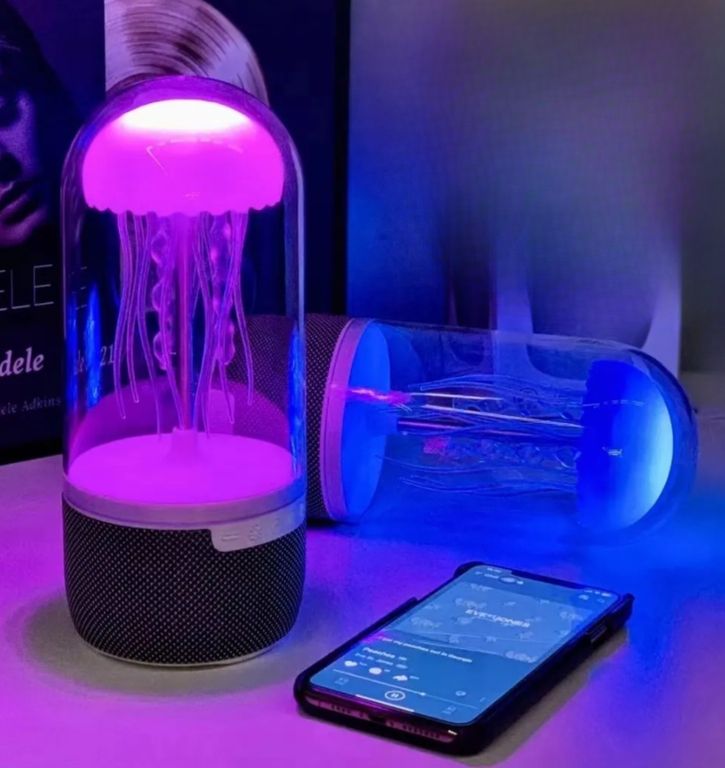 PARLANTE LÁMPARA RGB LUZ LED INALÁMBRICO BLUETOOTH MEDUSA