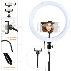 OEM - ARO LED 30cm CON SOPORTE PARA CELULAR GIRA 360g y TRIPODE 210m