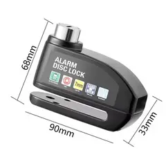 GENERICO - CANDADO DE DISCO PARA MOTO CON ALARMA