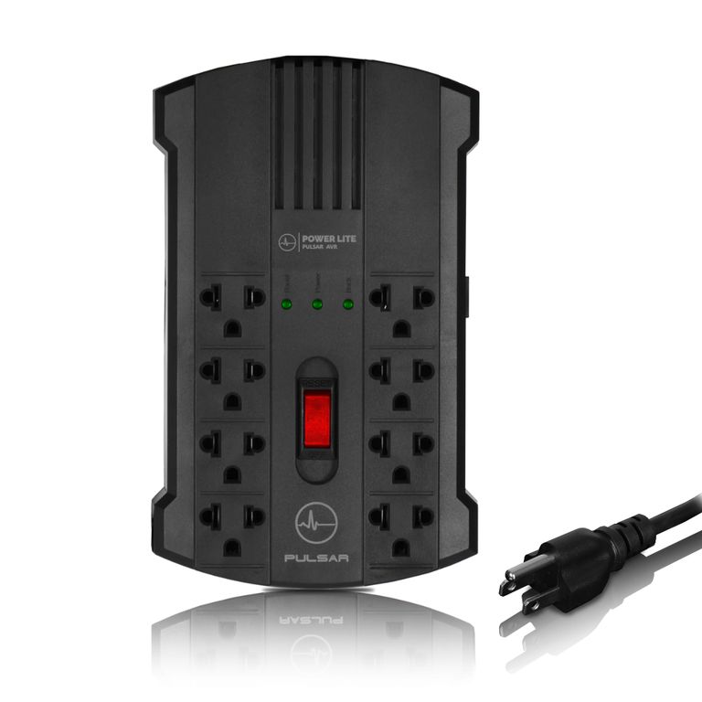 Estabilizador De Voltaje Powerlite Pulsarpli1200 8tomas 600w