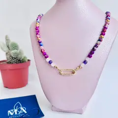 GENERICO - Collar cuarzos y jaspe Joyas de Mora Azul