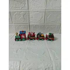 GENERICO - TRENCITO NAVIDEÑO DE MADERA 4 DE 21CM