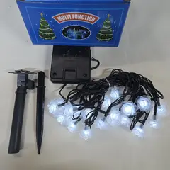 GENERICO - LUCES DE NAVIDAD SOLAR ROSA BLANCA 5M-20 LED