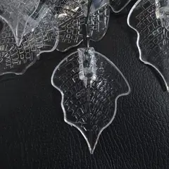 GENERICO - LUCES DE NAVIDAD SOLAR HOJA AMBAR 5M-20 LED