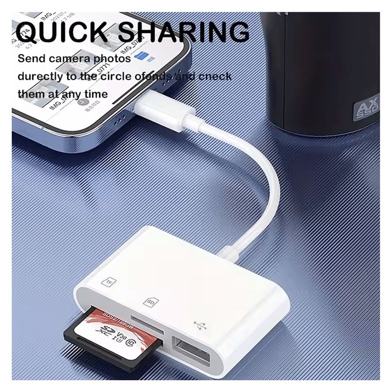 Adaptador tipo C de memoria SD TF CF escritor OTG USB-C de Flash compacto