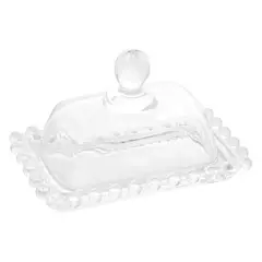 GENERICO - Mini mantequillera de vidrio con tapa