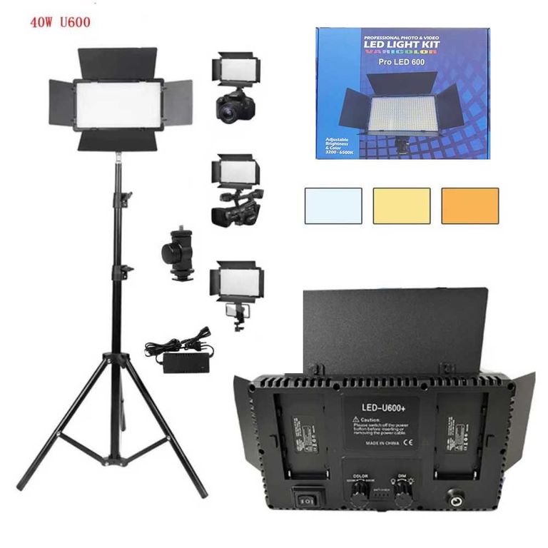 Panel de Luz Led RGB para Fotografía y Video con Tripode U600