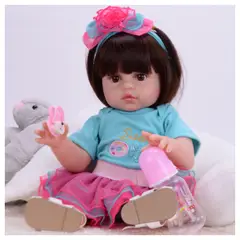 GENERICO - Muñeca Reborn 55 cm B456 sonidos y canciones Turqueza