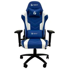 Teros - Silla Gamer TE-8126B Azul y blanco con base negra
