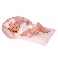 MUÑECAS REBORN - Muñeca Elegance 42 cm Zoe Rosa con Cojín - Arias 65389