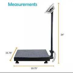 GENERICO - BALANZA ELECTRONICA DE 300 KG CON PLATAFORMA ESTRIADA