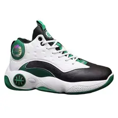 DANWEILE - Zapatillas de baloncesto de caña alta y moda para hombre blanco verde