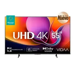 HISENSE - Televisor LED 55 UHD 4K Smart TV 55A5NV Negro