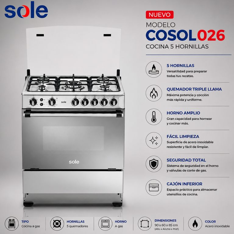 Cocina 5 Hornillas COSOL026