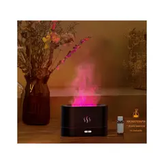 GENERICO - Difusor De Aceites Esenciales Humidificador Efecto Flama Multicolor