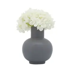 GENERICO - Florero gris de cerámica moderno 19.5 cms de alto