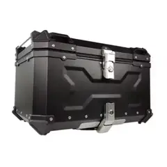 GENERICO - CAJUELA DE ALUMINIO PARA MOTO 65L MODELO X NEGRO