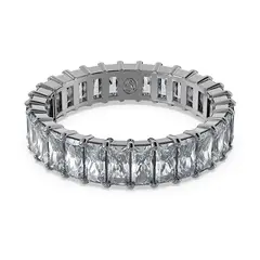 SWAROVSKI - Anillo Matrix Talla Baguette Gris Baño De Rutenio 5648916