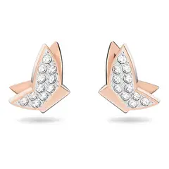 SWAROVSKI - Aros De Botón Lilia Mariposa Blancos Baño Rosa 5636427