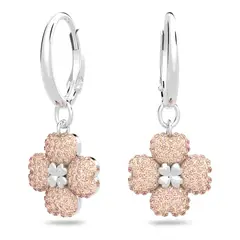 SWAROVSKI - Aros De Aro Latisha Flor Rosas Baño De Rodio 5636485