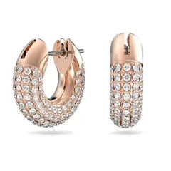 SWAROVSKI - Aretes De Aro Dextera Pavé Blancos Baño Tono Rosa 5636531