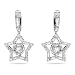 SWAROVSKI - Pendientes De Aro Stella Blanco Baño De Rodio 5617767