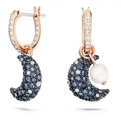 SWAROVSKI - Pendientes Luna Diseño Asimétrico Luna Rosa 5671569