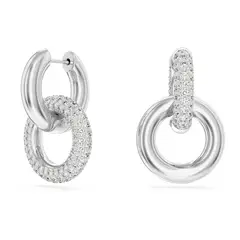 SWAROVSKI - Pendientes De Aro Dextera Bucle Entrelazado Rodio 5671807