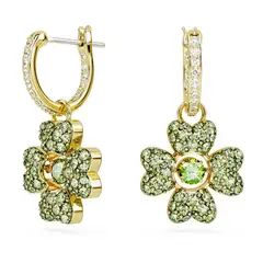 SWAROVSKI - Pendientes Idyllia Trébol Verdes Baño Tono Oro 5670664