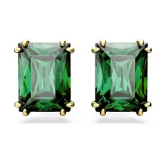 SWAROVSKI - Pendientes De Botón Matrix Talla Rectangular Oro 5677142