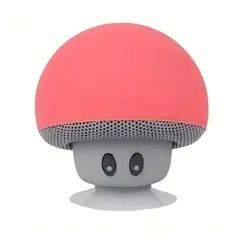 GENERICO - Parlante Portátil Cabeza de Hongo Bluetooth Melón Rojo