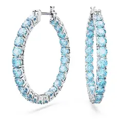 SWAROVSKI - Pendientes De Aro Matrix Talla Redonda Rodio 5647446
