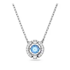 SWAROVSKI - Collar Sparkling Dance Round Azul Baño De Rodio 5279425