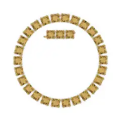 SWAROVSKI - Collar Millenia Cristales De Talla Cuadrado Oro 5609705
