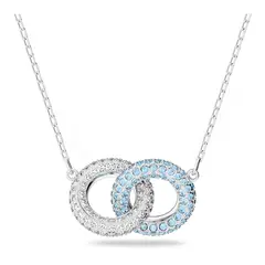SWAROVSKI - Collar Stone Azul Baño De Rodio Joya Original 5642883