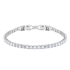 SWAROVSKI - Pulsera Tennis Round Deluxe Blanco Baño De Rodio 5409771