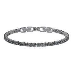 SWAROVSKI - Pulsera Tennis Deluxe Talla Redonda Gris Rutenio 5504678