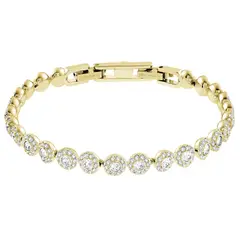 SWAROVSKI - Pulsera Angelic Blanco Baño En Tono Oro Para Mujer 5505469