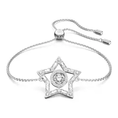 SWAROVSKI - Pulsera Stella Blanco Baño De Rodio Joya Original 5617881