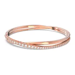 SWAROVSKI - Pulsera Twist Blanco Baño Tono Oro Rosa Para Mujer 5620552