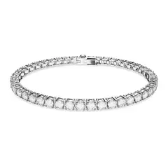 SWAROVSKI - Pulsera Matrix Tennis Talla Redonda Pequeña Rodio 5648936