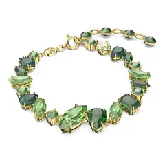 SWAROVSKI - Pulsera Gema Tallas Mixtas Verde Baño Tono Oro 5652822
