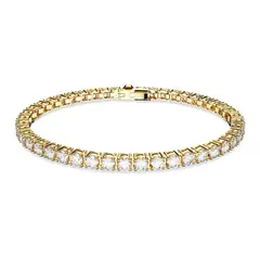 SWAROVSKI - Pulsera Matrix Tennis Talla Redonda Pequeña Oro 5657664