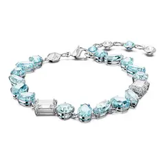 SWAROVSKI - Pulsera Gema Tallas Mixtas Azul Baño De Rodio 5666018