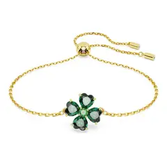 SWAROVSKI - Pulsera Idyllia Tallas Mixtas Trébol Verde Oro 5666585