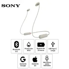 SONY - Audífonos Bluetooth In Ear WI-C100 IPX4 25 Horas - Beige